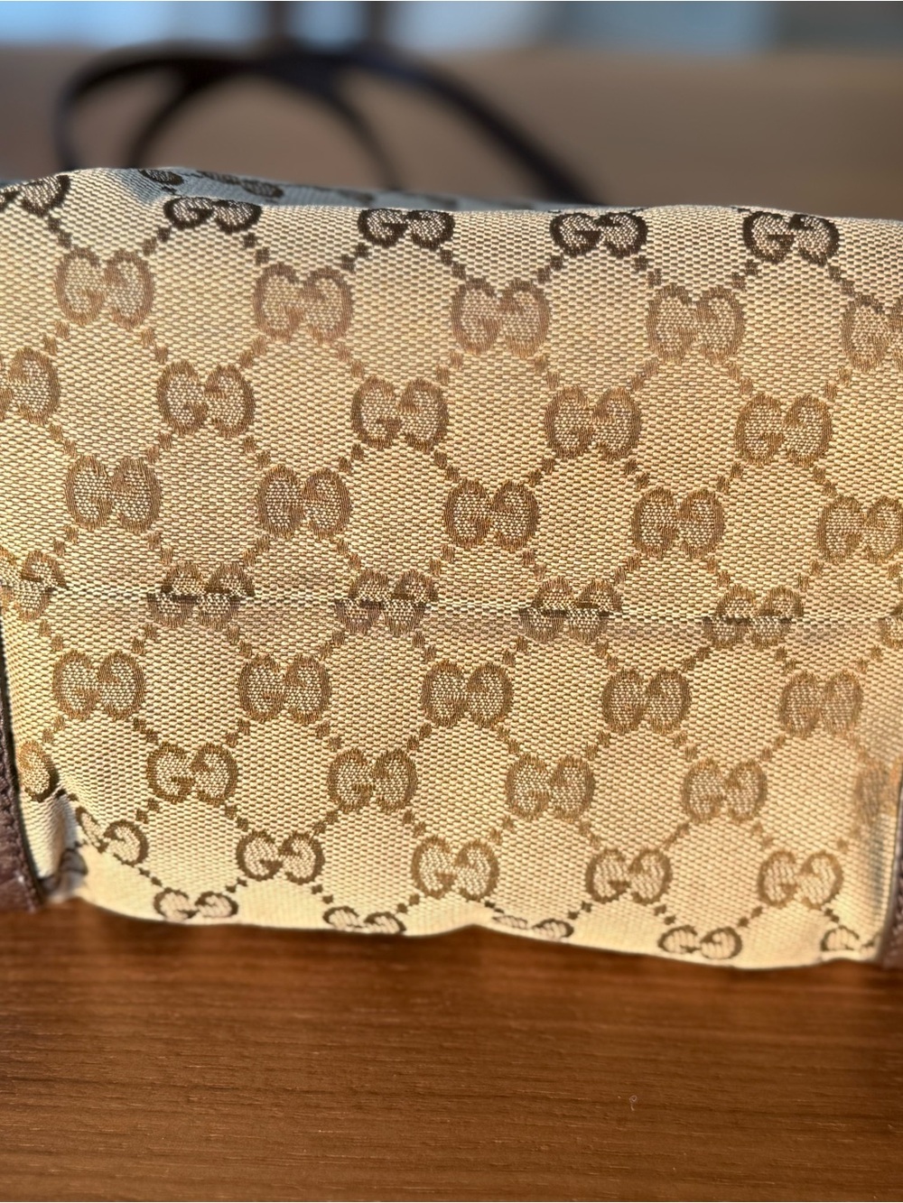 Authentic Gucci Sukey GG Canvas Tote Brown Leather Shoulder Bag - Picture 11 of 12